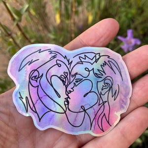 Women kissing Vinyl Sticker