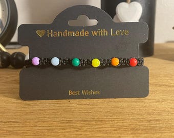 Beaded pride bracelet