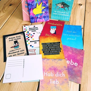 Nachhaltige humorvolle Postkarten | Umweltfreundliche Grußkarten auf Recyclingpapier | Geschenkidee