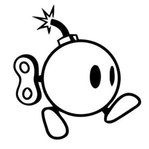 Bob-omb Outline - Vinyl Decal