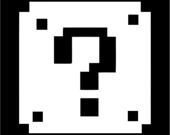 Vinyl Decal 8 Bit Mario Question Block FREE SHIPPING - Etsy Ireland