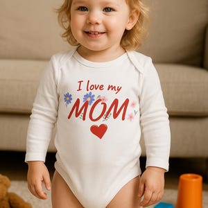 Mom, child, gift, Classic Baby Long Sleeve Bodysuit White