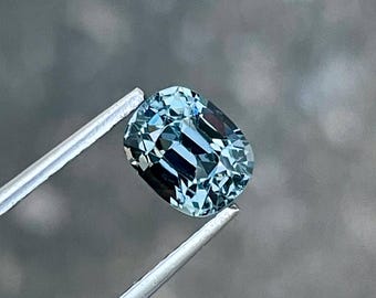 1.49 Carats Gray Spinel Cushion Cut Natural Burmese Gemstone