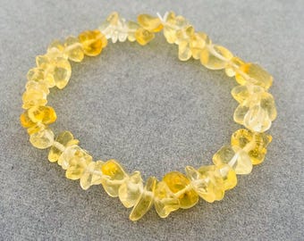 Handmade Orange Citrine Stone Beaded Free Size Bracelet from Brazil