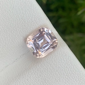 2.80 carats Loose Morganite Stone Cushion Cut from Nigeria