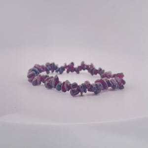 Handmade Garnet Stone Beaded Free Size Bracelet from Madagascar