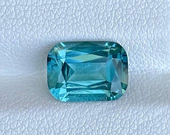 3.21 carats Blue Tourmaline Stone Cushion Cut Natural Afghan Gemstone