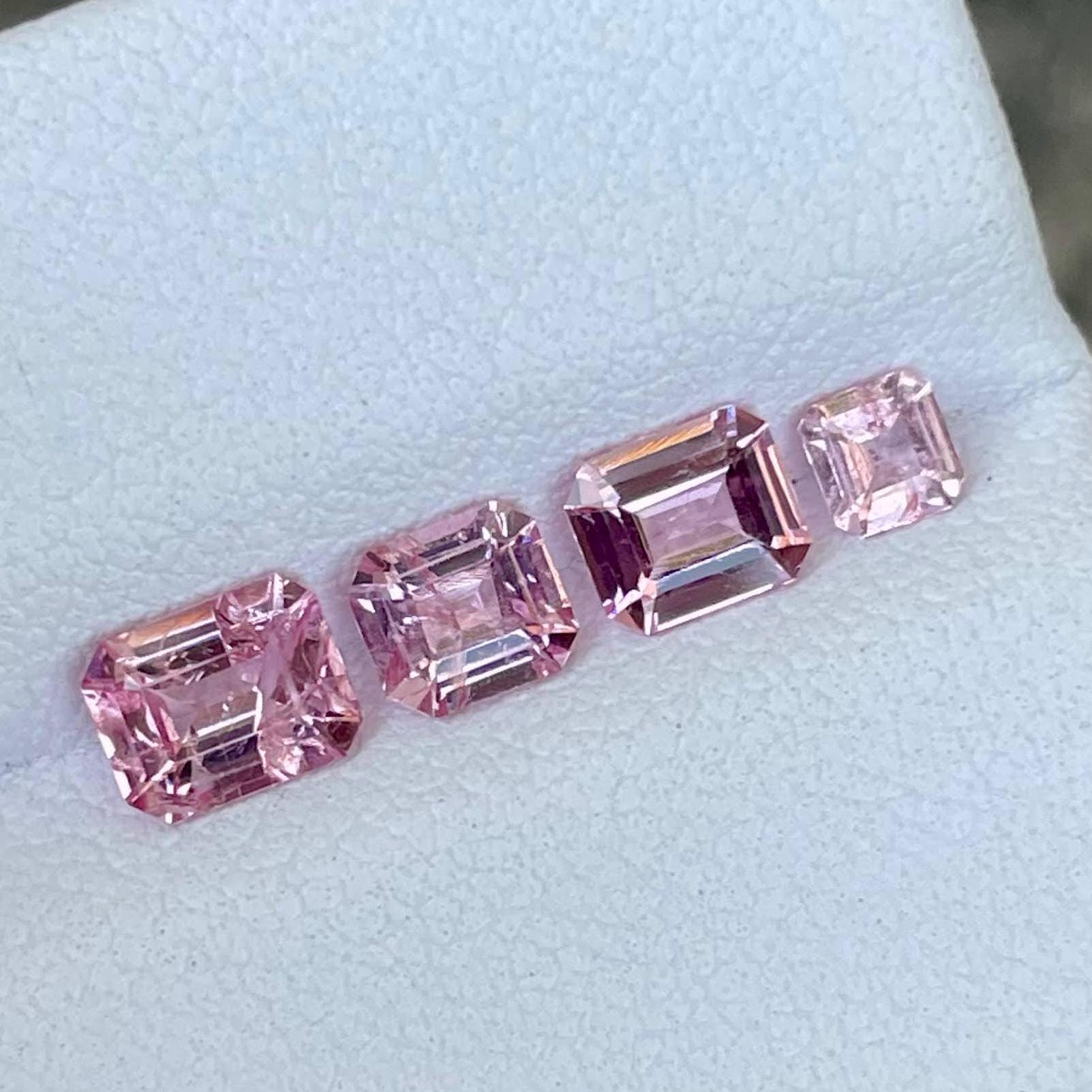 1.95 carats 4 Piece Pink Spinel Gems Lot Mix Cut from Tajikistan