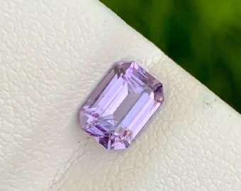 1.05 carats Purple Spinel Stone Emerald Cut Natural Burmese Gemstone