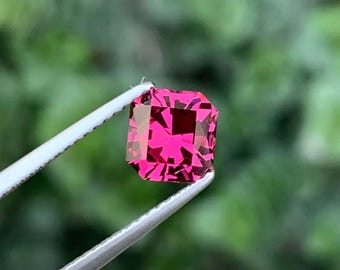 1.40 carats Hot Pink Garnet Stone Custom Precision Cut from Malawi