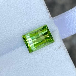 1.80 carats Green Peridot Stone Pixel Cut Natural Pakistani Gemstone