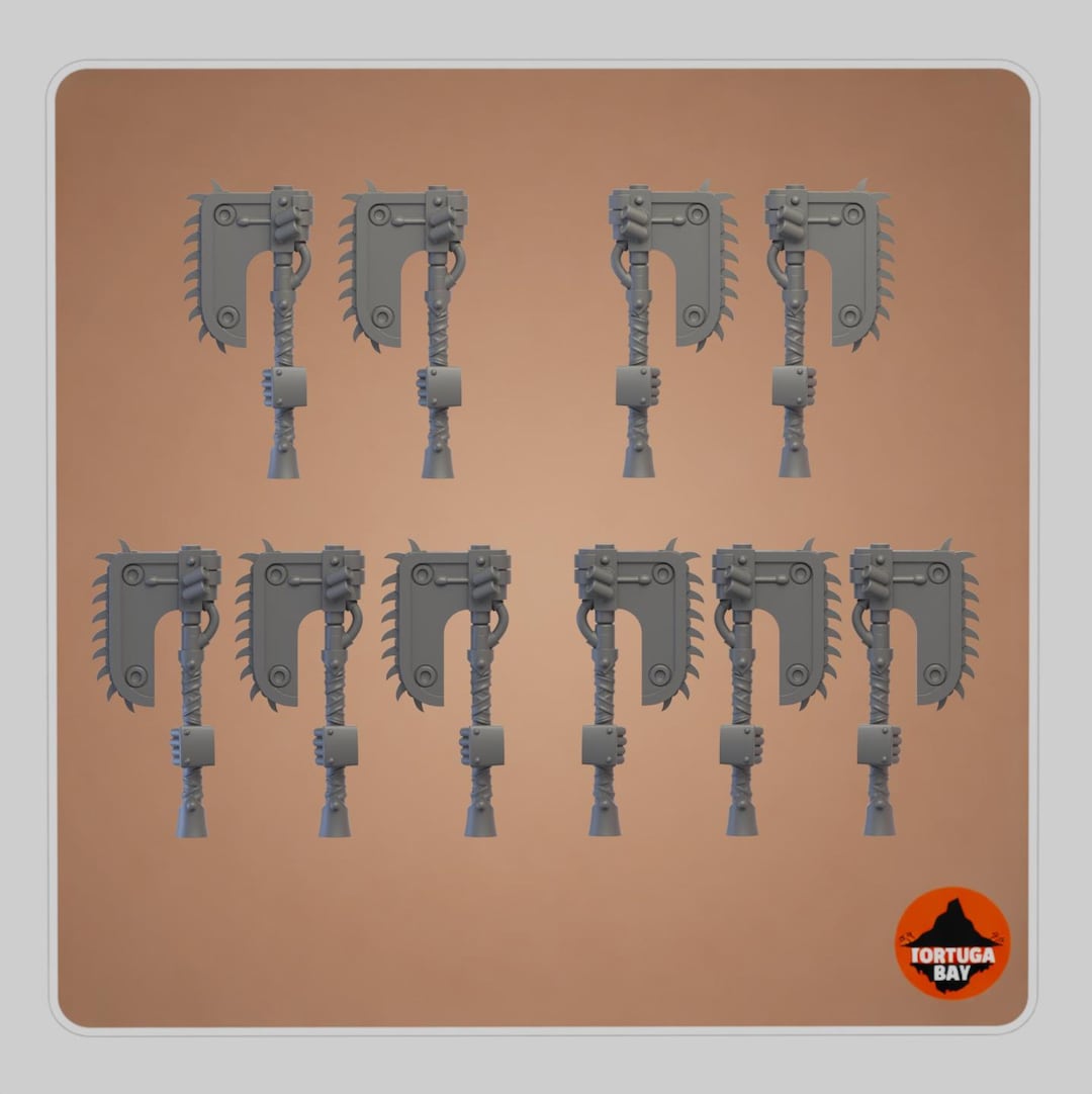 Tortuga Bay - Heresy Chainaxe Set X 10 - Compatible With 28mm Space ...