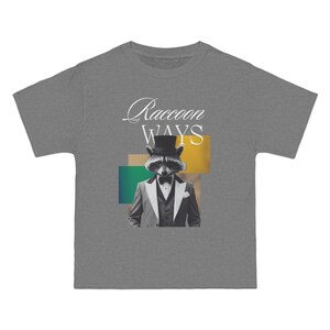 Vintage Raccoon black and white suit , Animal Lover , Graphic art TShirt