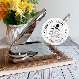 Book embosser personalized, Custom book embosser stamp, Library embosser, From library of, Custom logo embosser, Book lover gifts