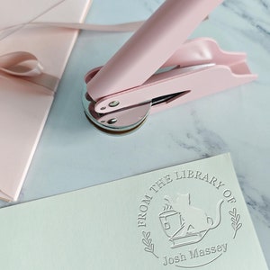 Book Embosser Personalized, Custom Name Embosser for Books , From The Library Of, Ex Libris Library Embosser, Book Lover Gift