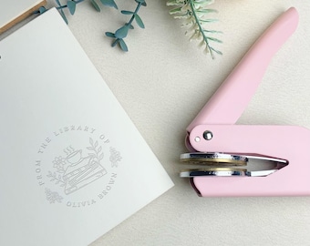 BEST SELLING Personalized Book Embosser/Custom Book Embosser/From The Library Of Book Embosser/Library Embosser/Ex libris Embosser Stamp