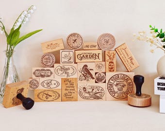 TIMBRI CON LOGO PERSONALIZZATO, Timbro personalizzato di grandi dimensioni, Timbro in gomma personalizzato, Qualsiasi dimensione/design, Utilizzato per timbri di libri, timbri aziendali, timbri per matrimoni