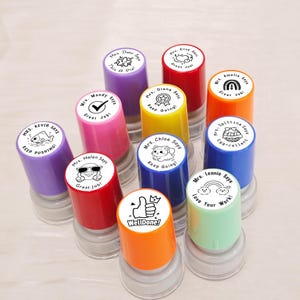 Teacher Classroom Stamp, Custom Teacher Stamp, Personalized teacher stamp, Comments & Encouragement Phrases, Gift for Teachers