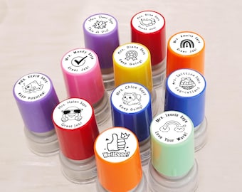 Teacher Classroom Stamp, Custom Teacher Stamp, Personalized teacher stamp, Comments & Encouragement Phrases, Gift for Teachers