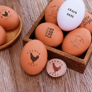 TIMBRO PER UOVA, Timbro per uova personalizzato, Timbro per uova personalizzato, Timbro per prodotti fatti in casa, Mini timbro per uova, Timbro per fattoria