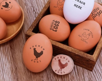 Sello de huevo, sello de huevo personalizado, sello de huevo personalizado, sello de productos caseros, sello de huevo mini, sello de granja