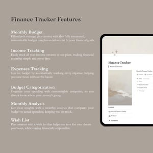 Notion Finance Planner Template, Automated Budgeting (Digital Download) bild 2