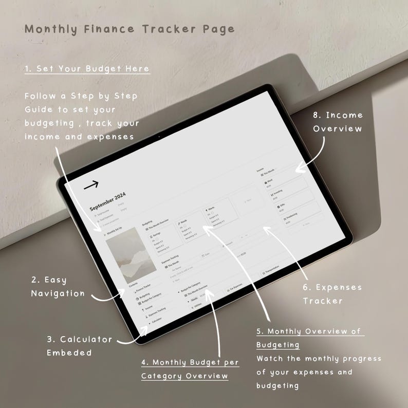 Notion Finance Planner Template, Automated Budgeting (Digital Download) bild 4