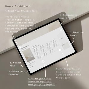 Notion Finance Planner Template, Automated Budgeting (Digital Download) bild 3