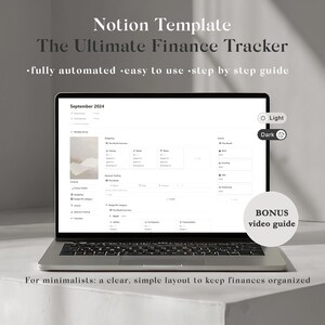 Notion Finance Planner Template, Automated Budgeting (Digital Download) bild 1