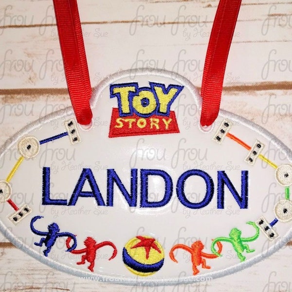 Digital Embroidery Design Machine Applique Stroller Name Tag Toy Movie Land IN THE HOOP Project 4"-16"
