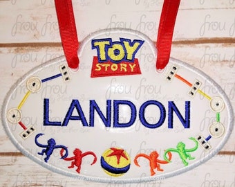 Digital Embroidery Design Machine Applique Stroller Name Tag Toy Movie Land IN THE HOOP Project 4"-16"