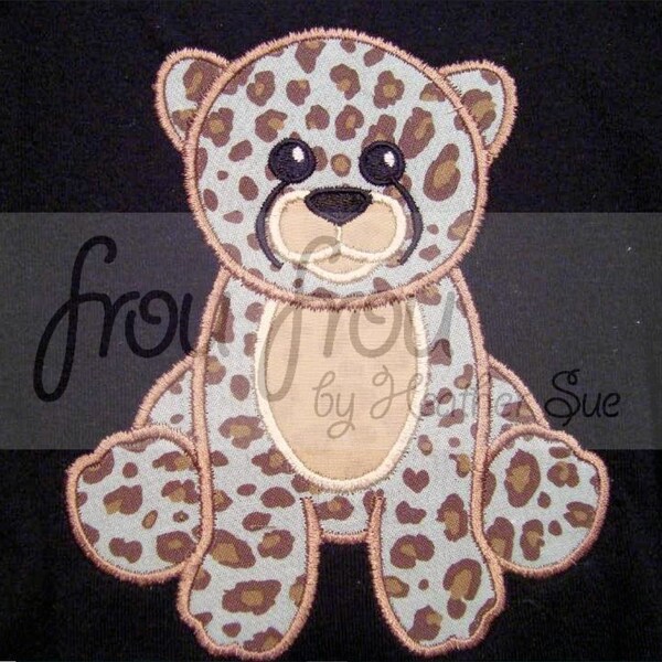 Leopard Embroidery Designs Etsy