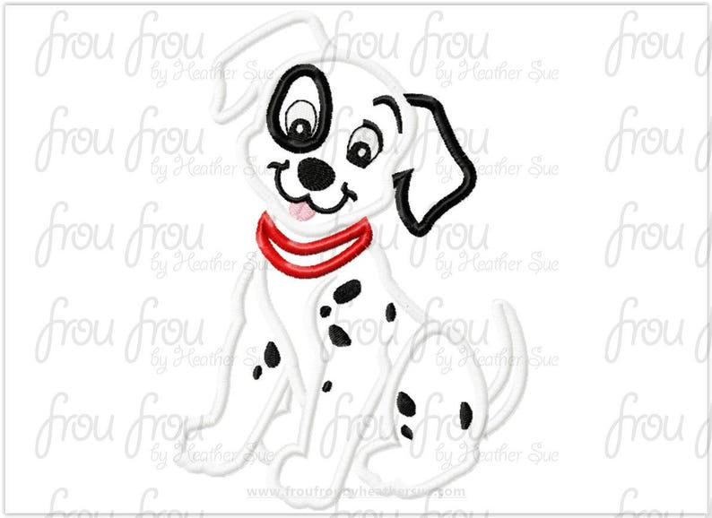 Dalmatian dog digital embroidery design machine applique  etsy