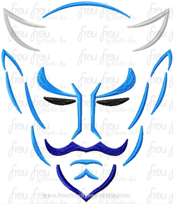Blue Devils Mascot Sketch TWO Versions, With and Without Wording ...