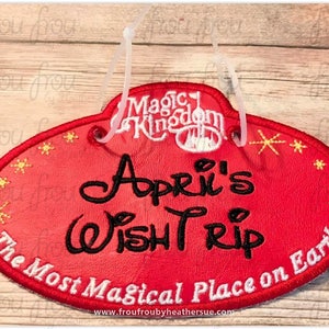 Digital Embroidery Design Machine Applique Magic World Stroller Name Tag  IN THE HOOP Project 4&quot;-16&quot;