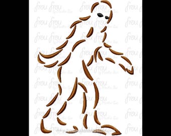 Sasquatch Sketch Digital Embroidery Design Machine 1.5"-16"