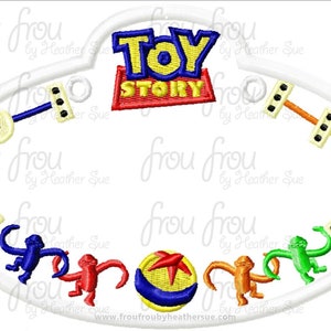 Digital Embroidery Design Machine Applique Stroller Name Tag Toy Movie Land IN THE HOOP Project 416 image 2
