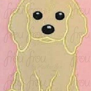 Cocker Spaniel Dog Digital Embroidery Design Machine Applique 46x10 image 2