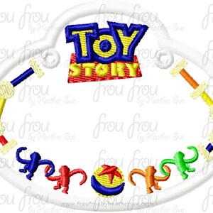 Digital Embroidery Design Machine Applique Stroller Name Tag Toy Movie Land IN THE HOOP Project 416 image 3