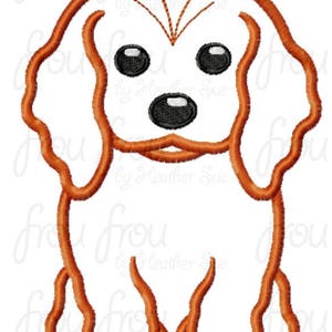 Cocker Spaniel Dog Digital Embroidery Design Machine Applique 46x10 image 4