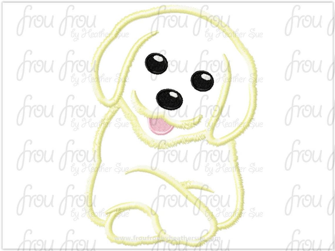 Golden Retriever Dog Digital Embroidery Design Machine - Etsy