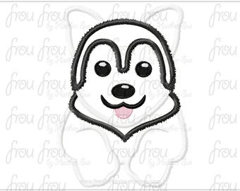 Husky Dog Digital Embroidery Design Machine Applique 4"-6x10"