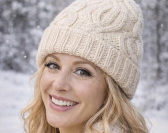 Hand-Knit Cashmere Merino Beanie | Luxury Winter Hat | Made to Order, Sensitive Skin Friendly