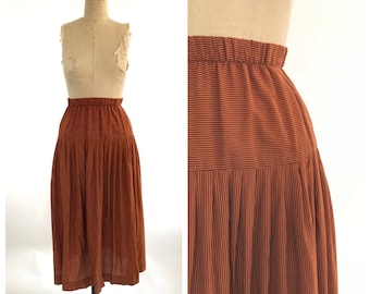 90s striped skirt | burnt orange striped skirt | vintage skirt