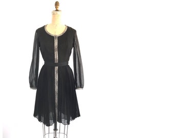50er Jahre schwarz-weiß Kleid | vintage schwarz-weißes Kleid | 50er Jahre Kleid