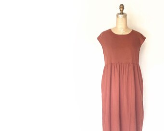 brown minimalist dress
