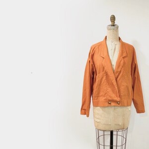 80s linen blazer image 1