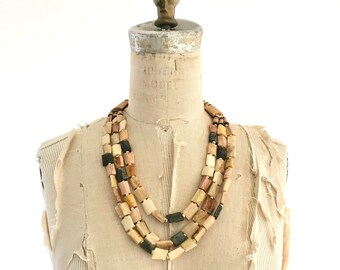 3 strand beaded necklace