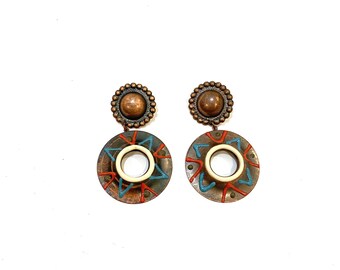 lightweight painted metal earrings