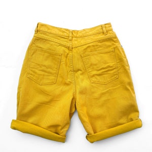 90s bright yellow high waisted Gap shorts image 6